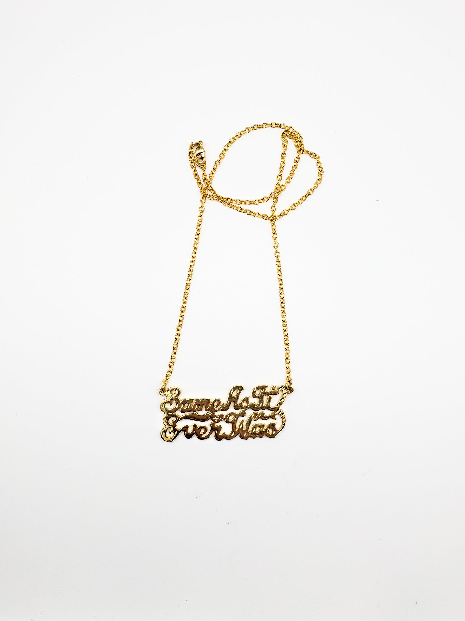 Same As It Ever Was - Nameplate Necklace