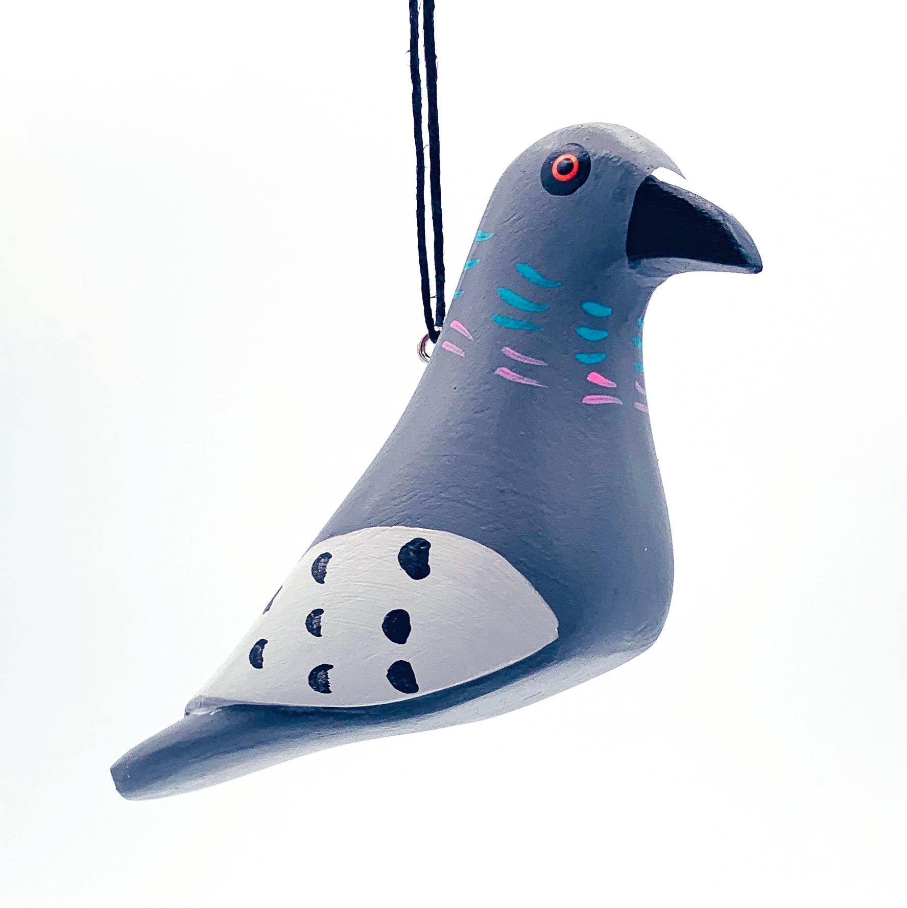 Pigeon - Hand Carved Balsa Wood Ornament