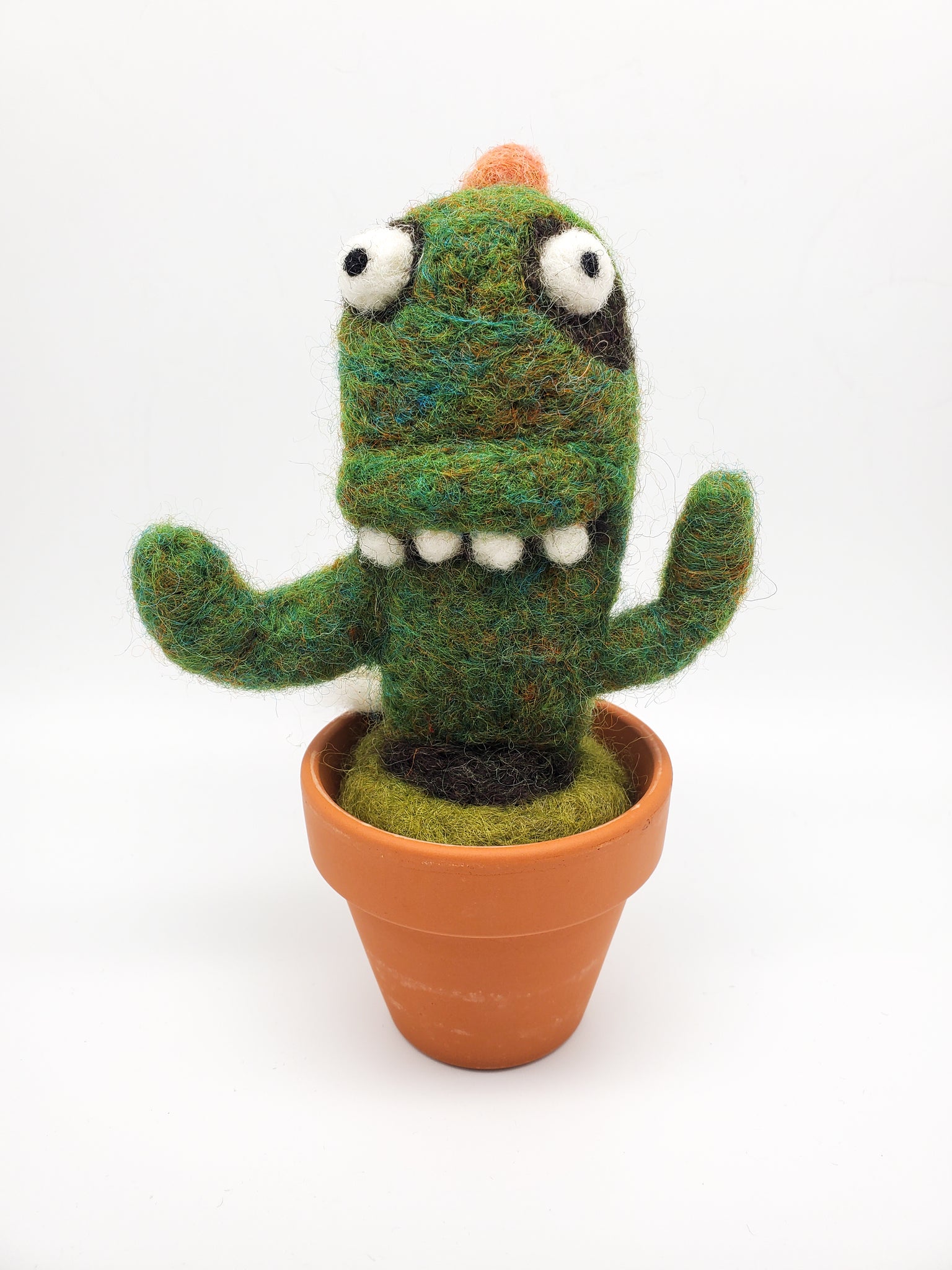Buff Cactus - Felted Monster Plants