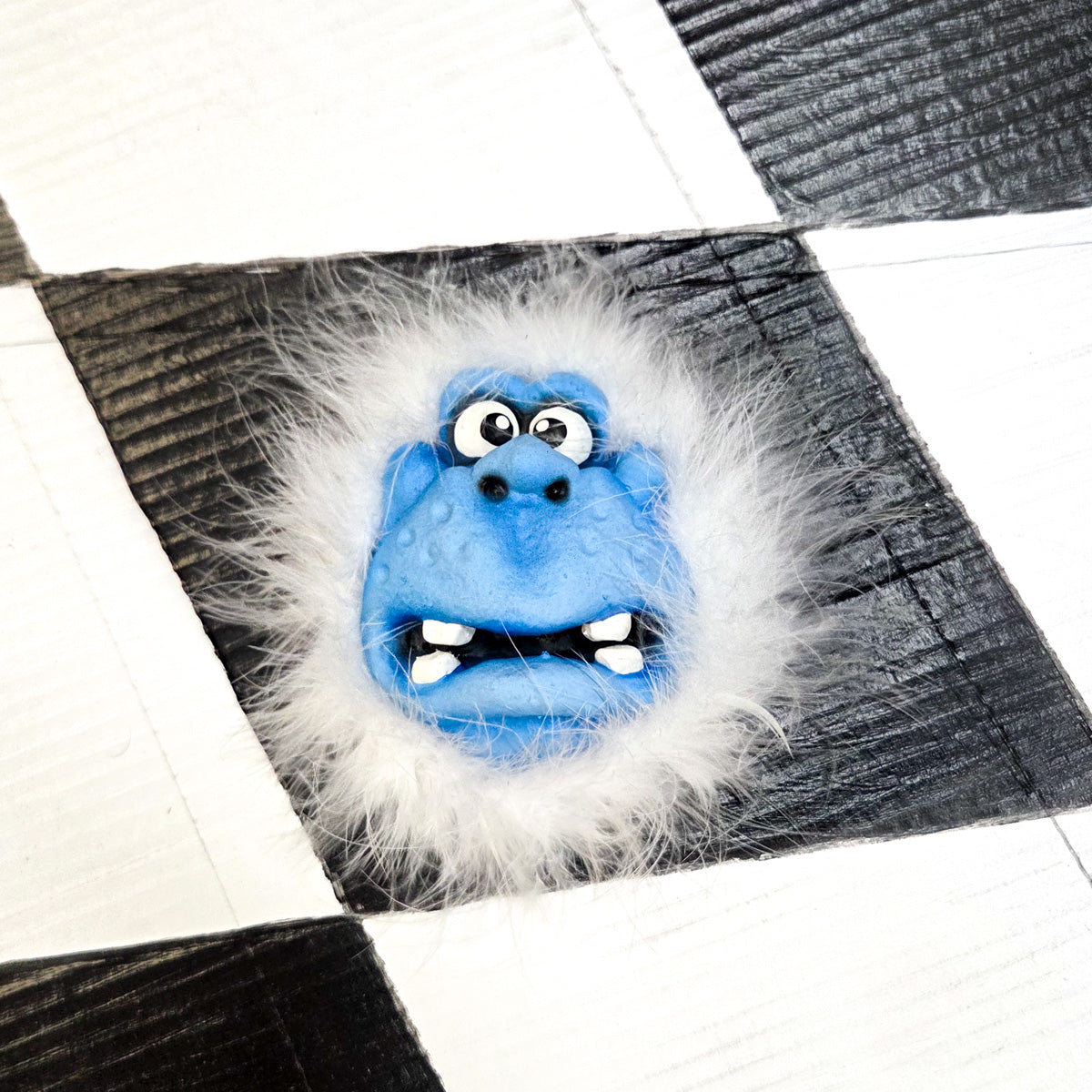 Furry Yeti - Sculpted Art Magnet