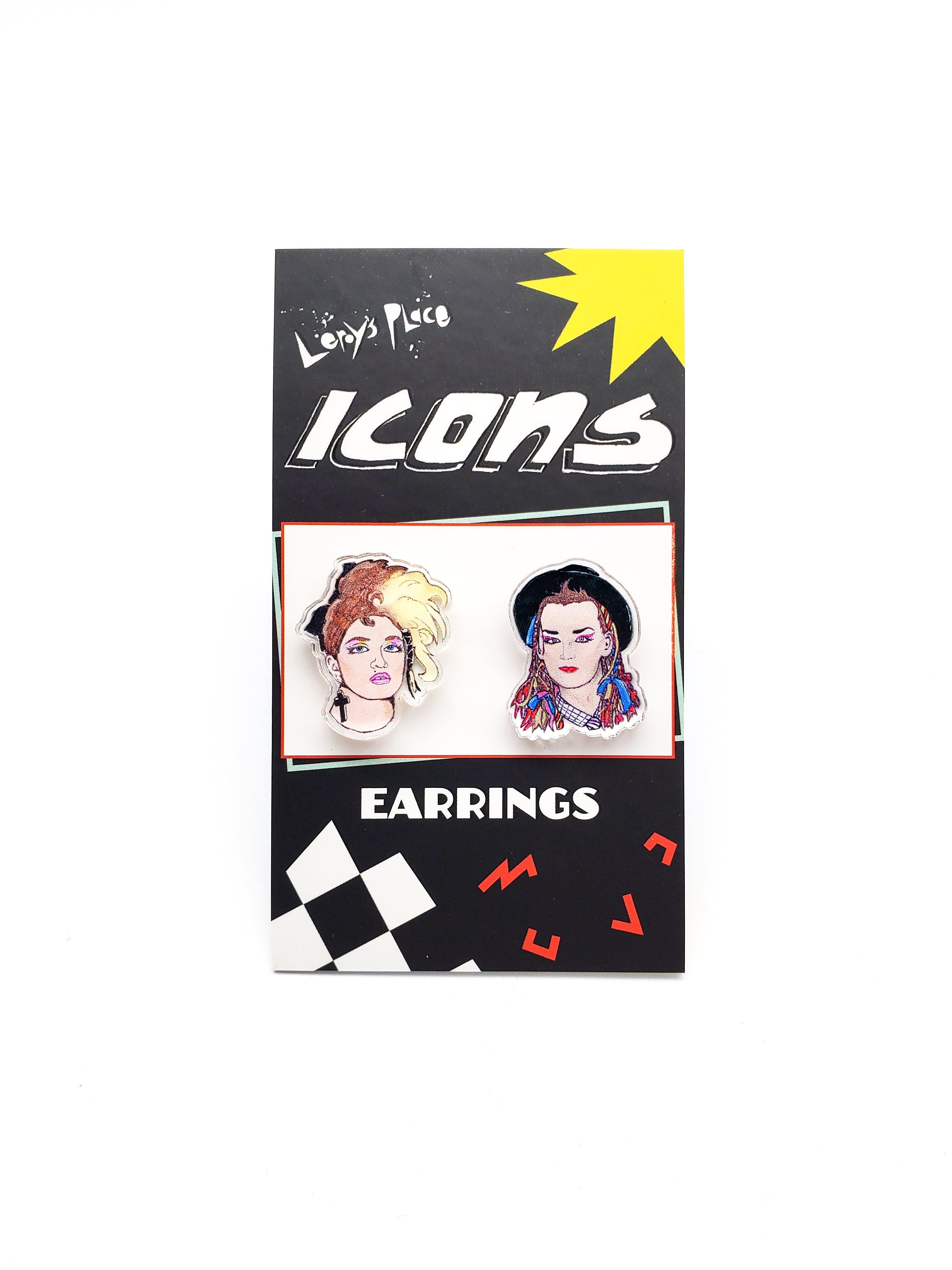 Material Girl / Boy George | Icons Stud Earrings – leroysplace