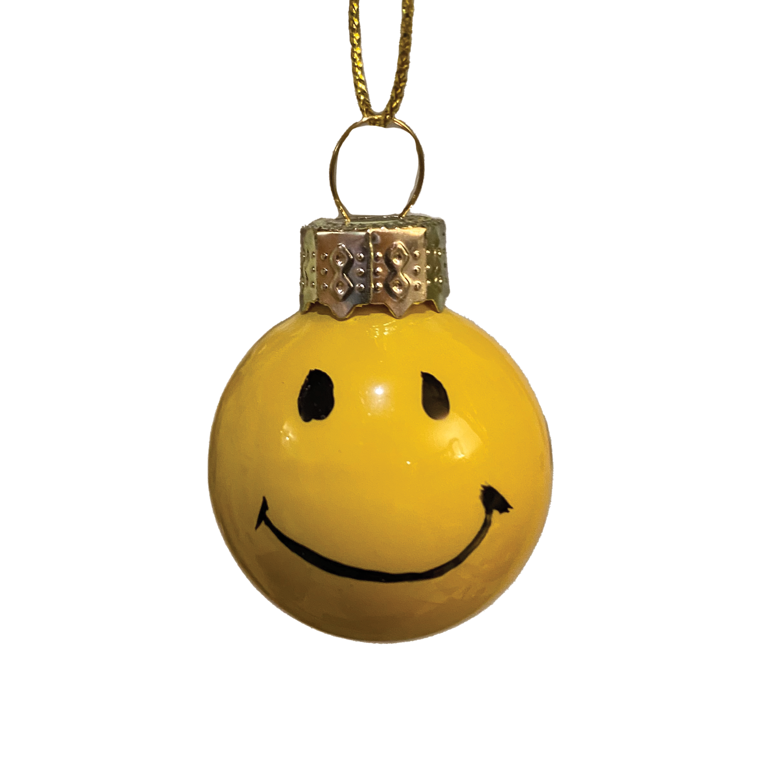 Smiley Face - Mini Glass Ornament