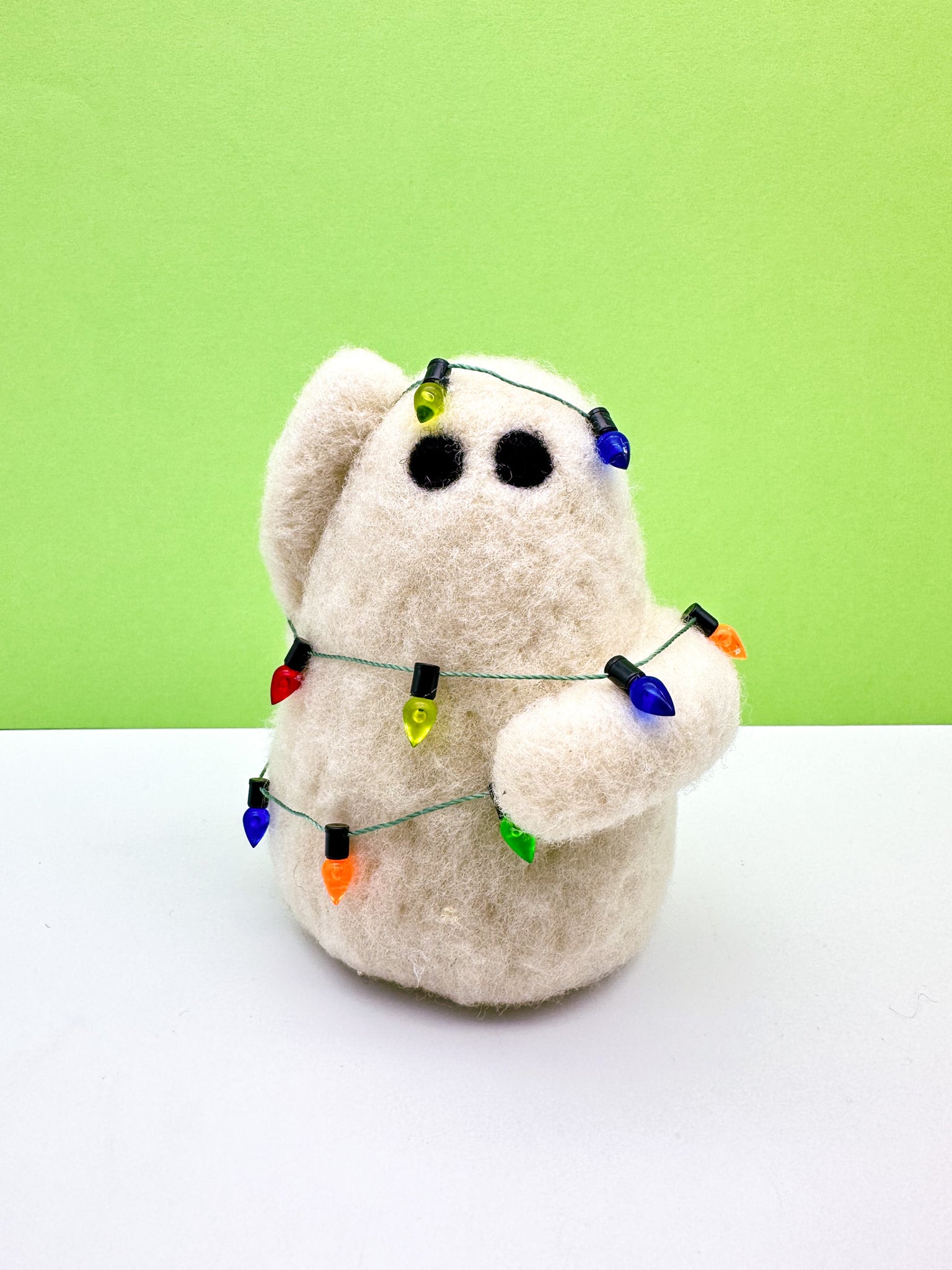 Holiday Lights - Needle Felted Ghost