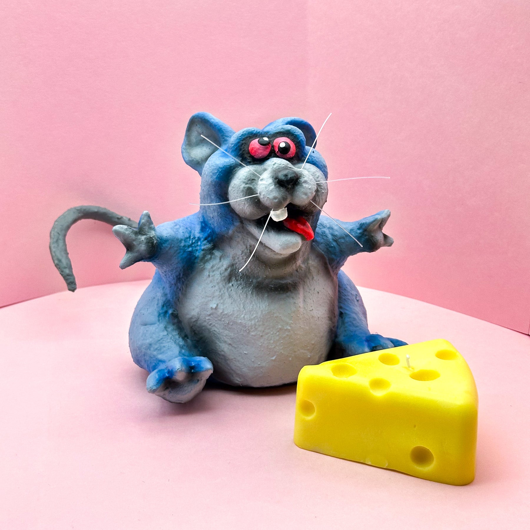 Kooky Blue Rat - Soft Sculpture