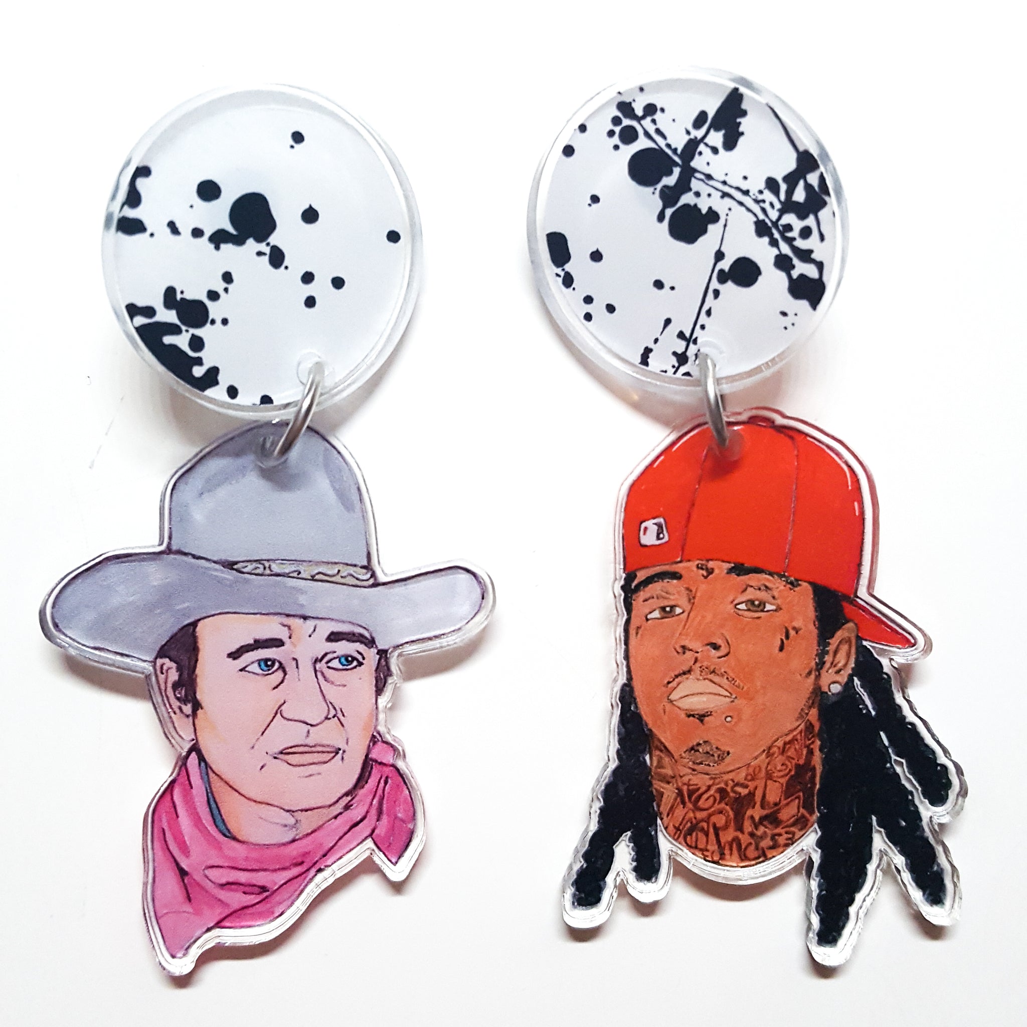 John Wayne/Lil Wayne | Icons Dangle Earrings