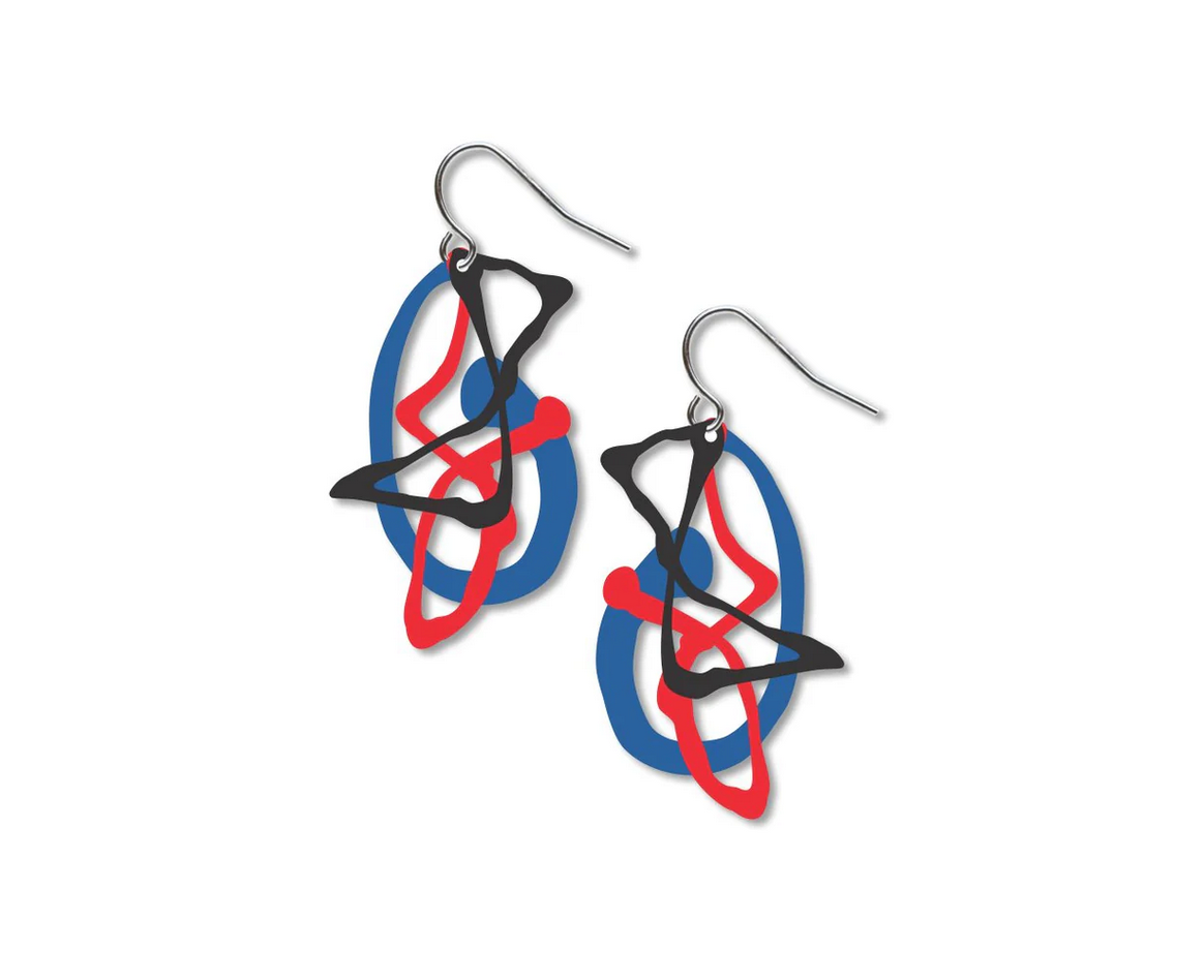 Pollocks Ghosts - Art Earrings