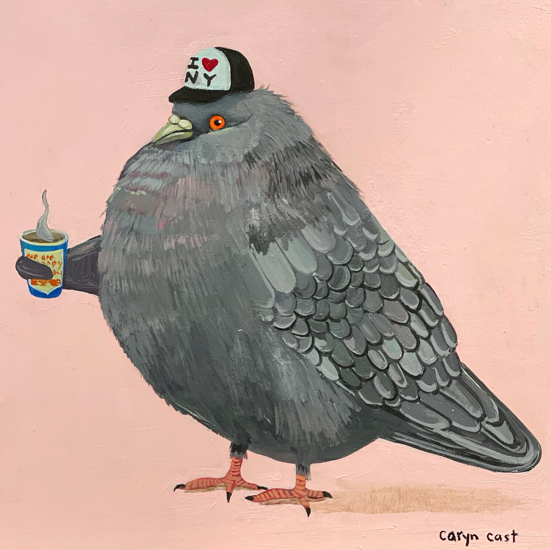 Mr. Fluffy Pigeon- 8.5 x 11 Print