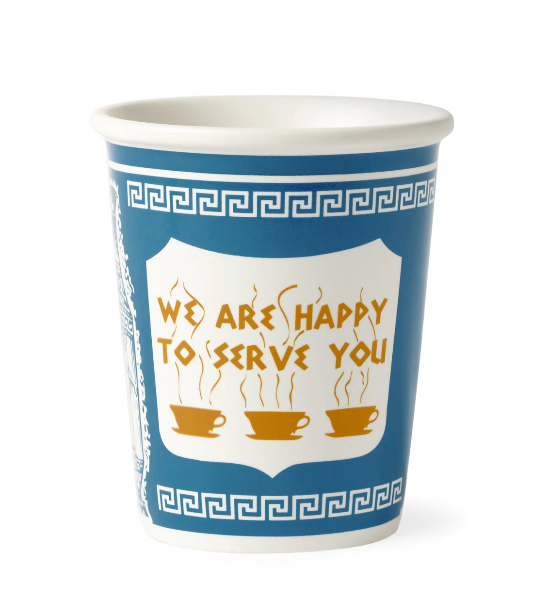 We Are Happy to Serve You - Ceramic Deli Coffee Cup