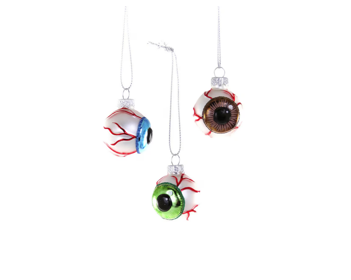 Eyeballs - Glass Ornaments Set of 3