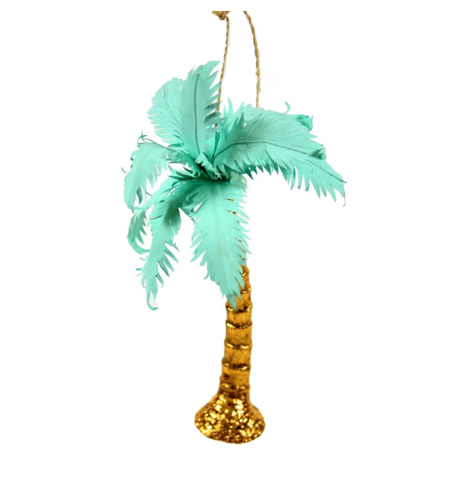 Gilded Palm Tree - Papier Mache Ornament