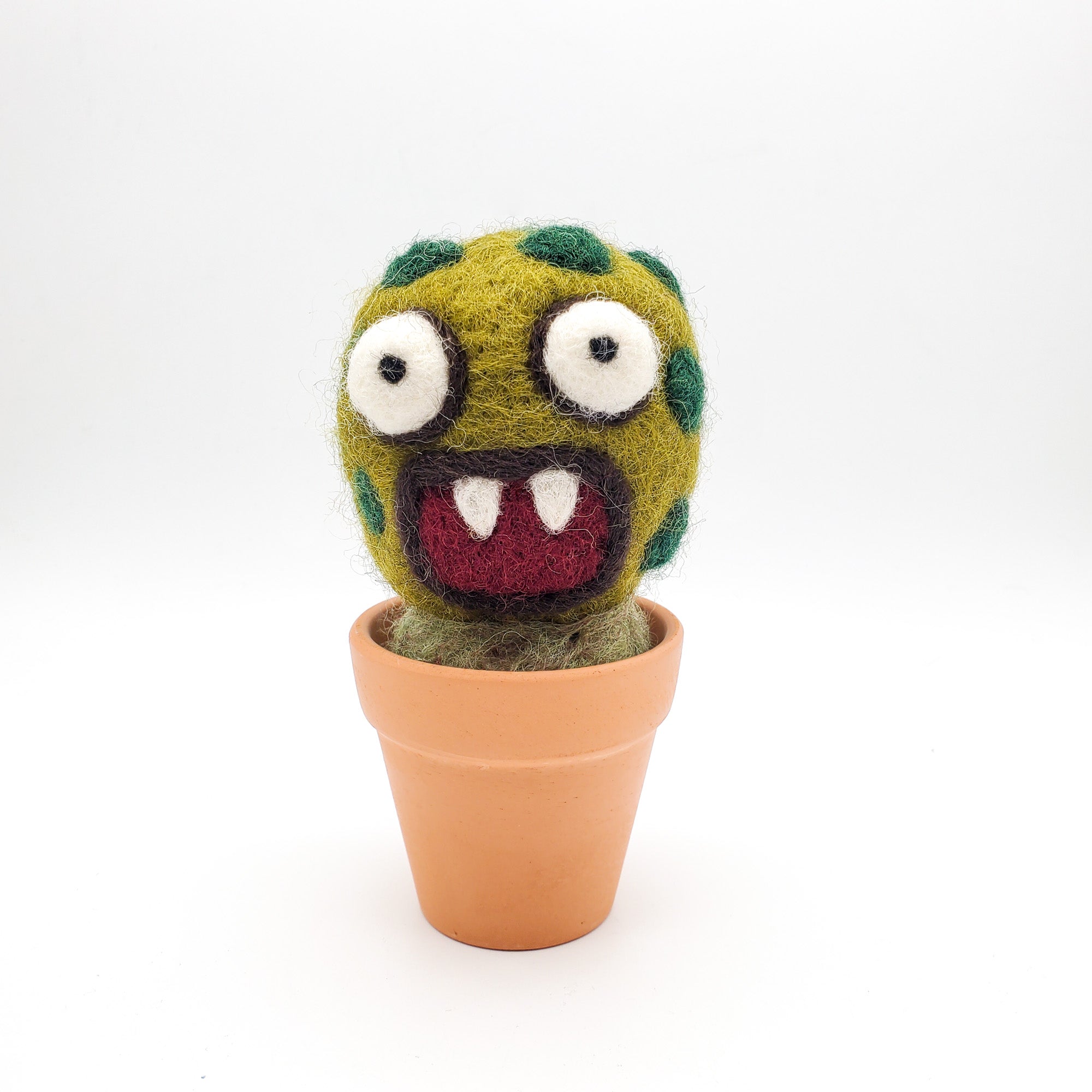 Round Cactus - Felted Monster Plants