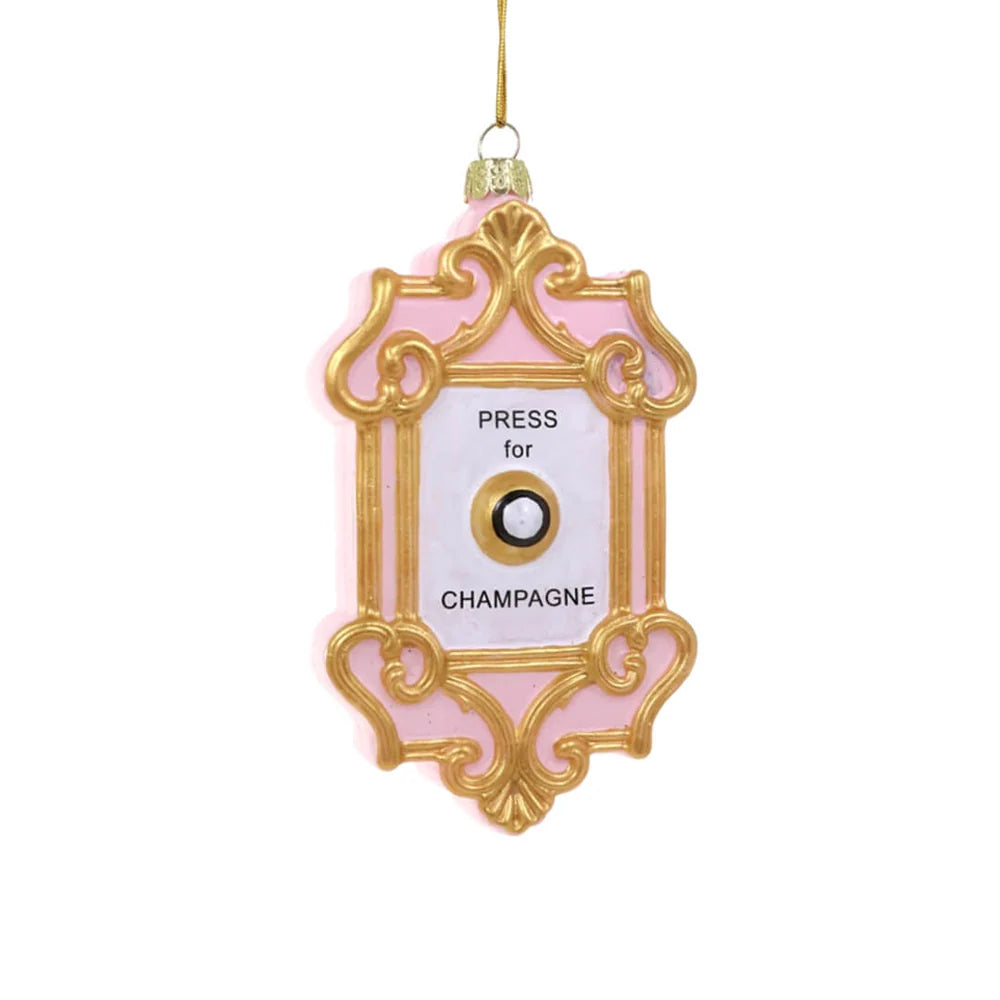 Press for Champagne - Glass Ornament