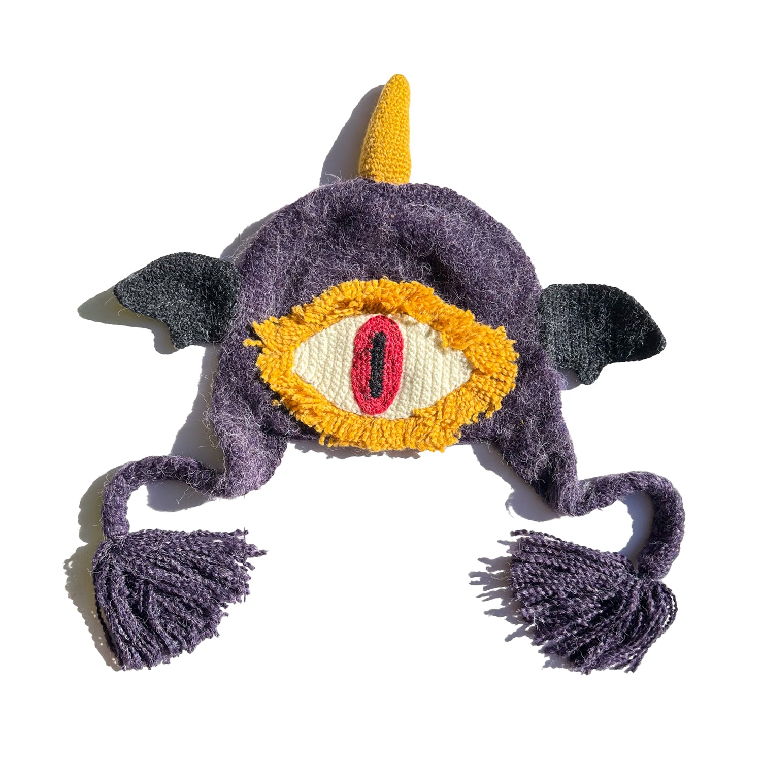 Purple Cyclops - Hand Knit Monster Hat