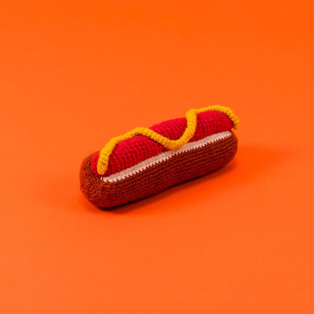 Ballpark Dog - Hand Knit Dog Toy