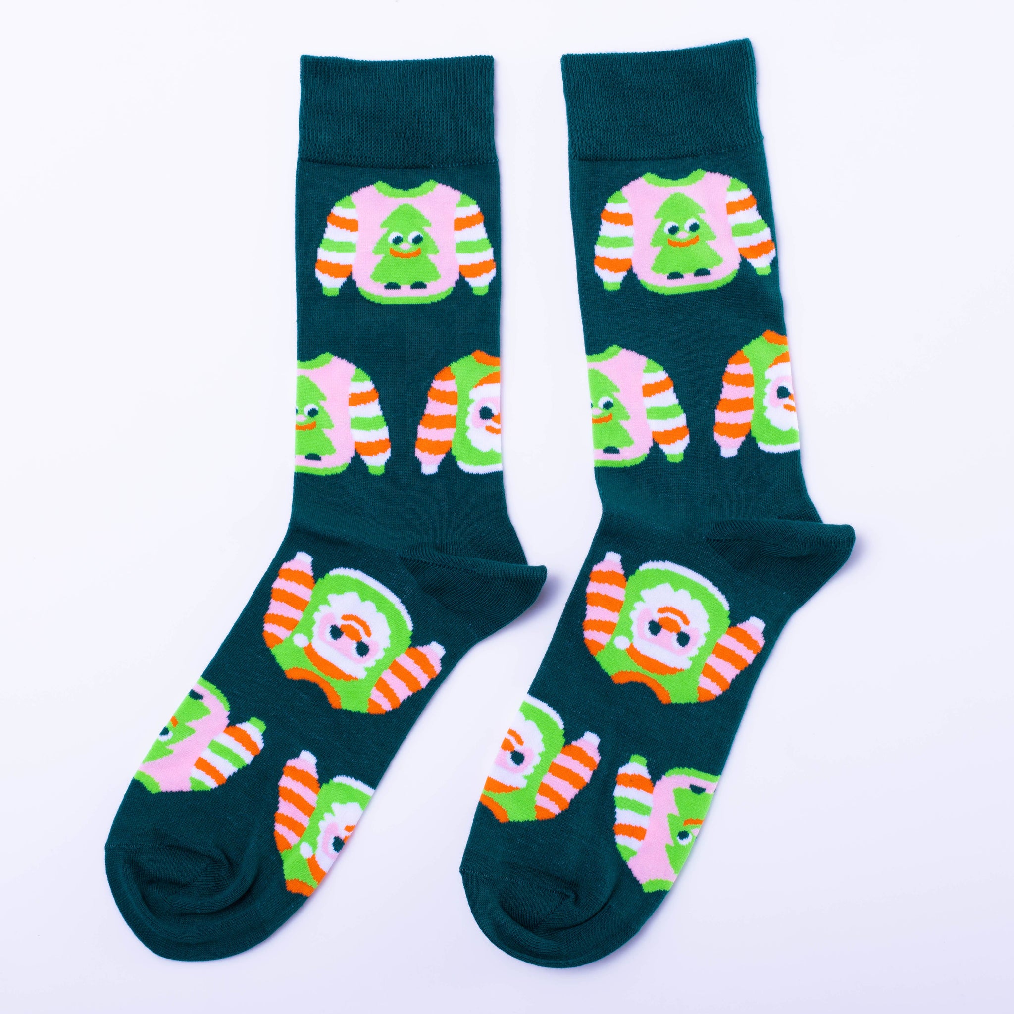 Ugly Xmas Sweaters - Large Crew Socks