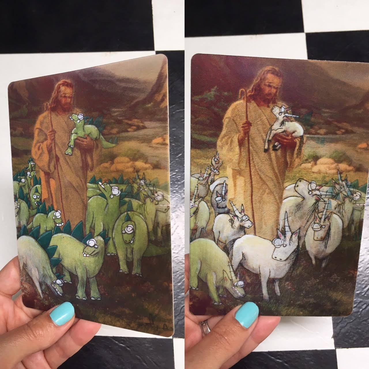 Jesus And His Magical Creatures - Hologram Flip Card